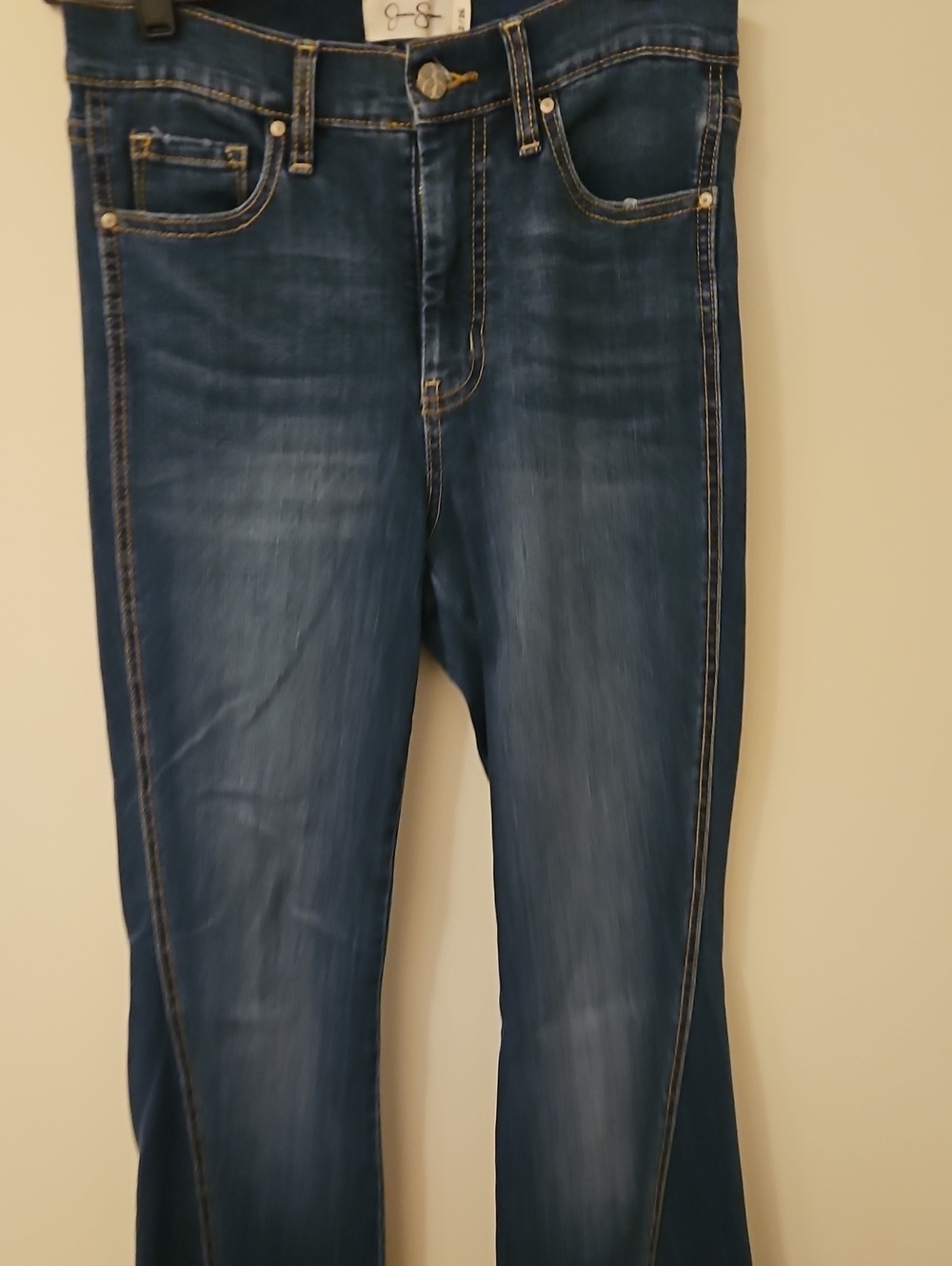 Jessica Simpson Blue High-Rise Flair Bootcut Jeans